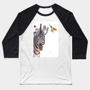 Horse Whisperer - zebra coloured pencil drawing Baseball T-Shirt